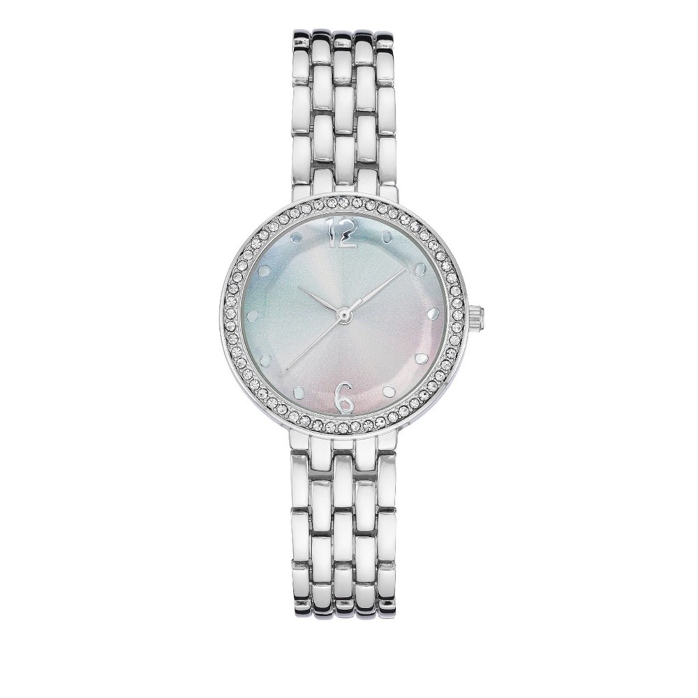 Time And Tru Ladies Silver Watch Blue Ombre Dial